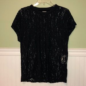 Small black lace tee (worn once)